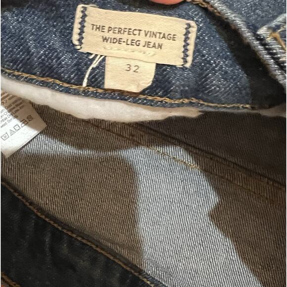 Madewell The Perfect Vintage Wide-Leg Jeans Dark Wash Women’s Size 32 - Picture 7 of 8